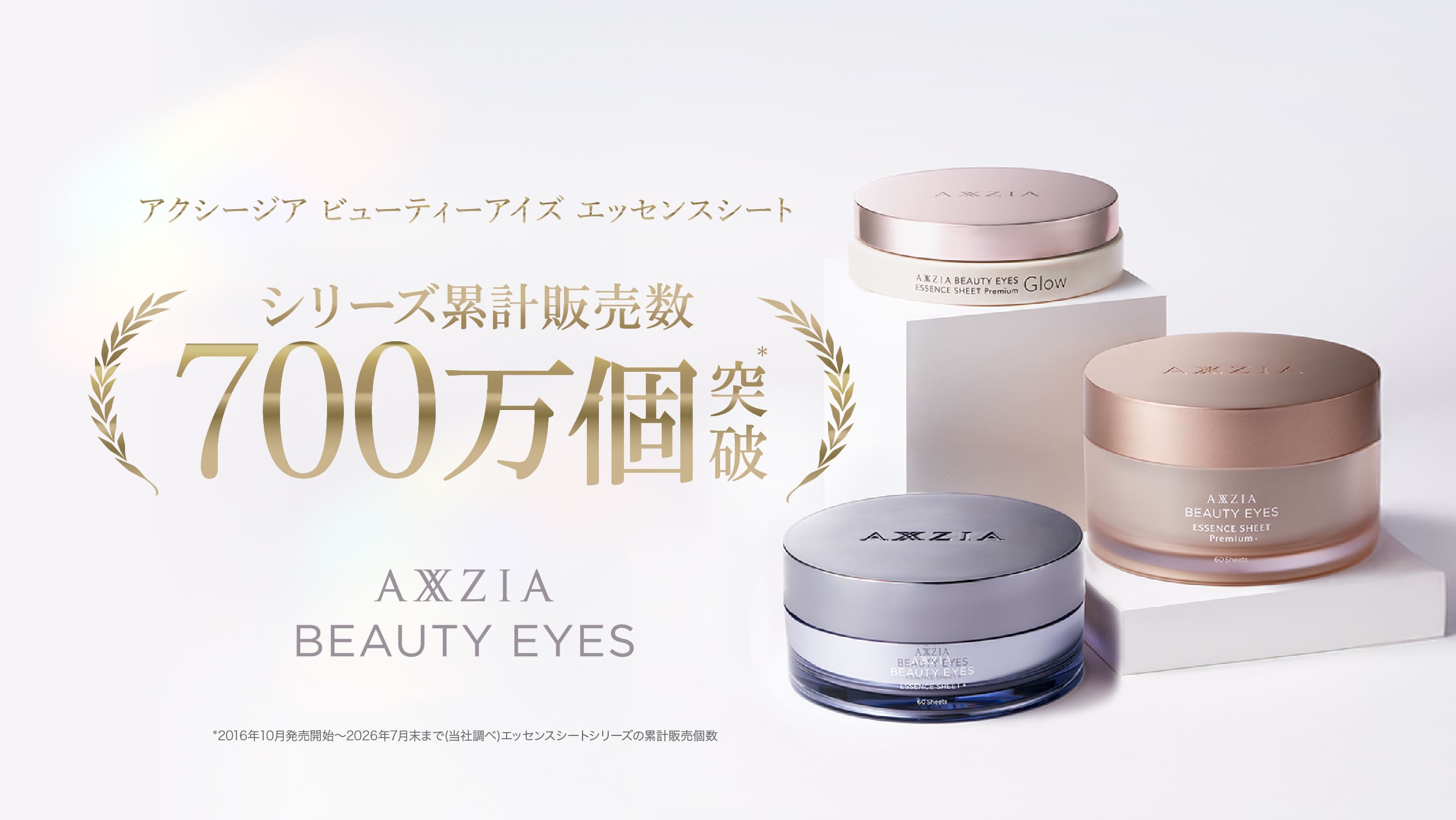 「アクシージア ビューティーアイズ エッセンスシート」シリーズ累計販売数700万個を突破！